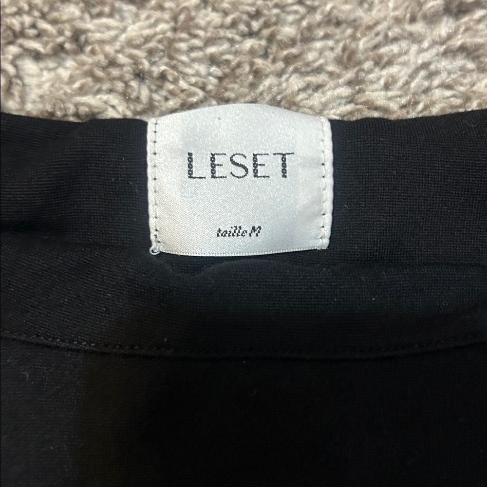 LESET Rio Tank Dress | Black Minimalist Slip Dress | Size M - Picture 5 of 6